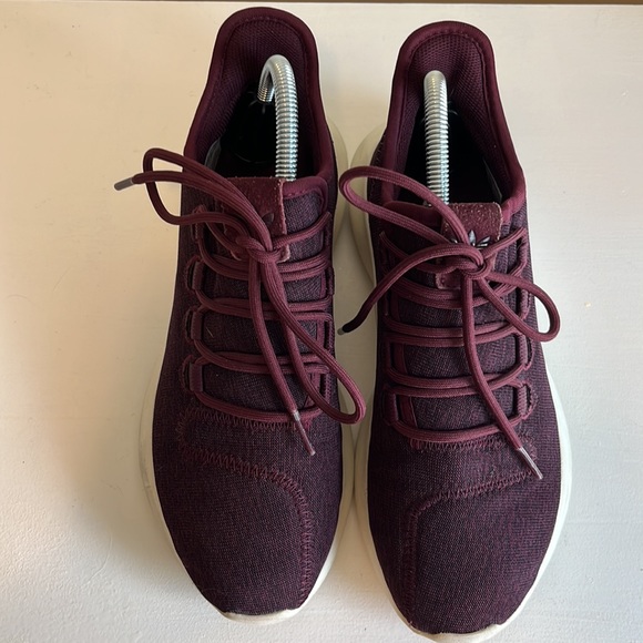 Adidas Women's Tubular Shadow Maroon Running Shoes Size 7 - Picture 4 of 10